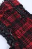 Spaghetti Straps Plaid Red Vintage Dress with Lace sold by Zapaka