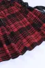 Spaghetti Straps Plaid Red Vintage Dress with Lace sold by Zapaka
