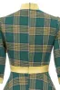 Green Plaid Vintage 1950s Dress with Bowknot sold by Zapaka
