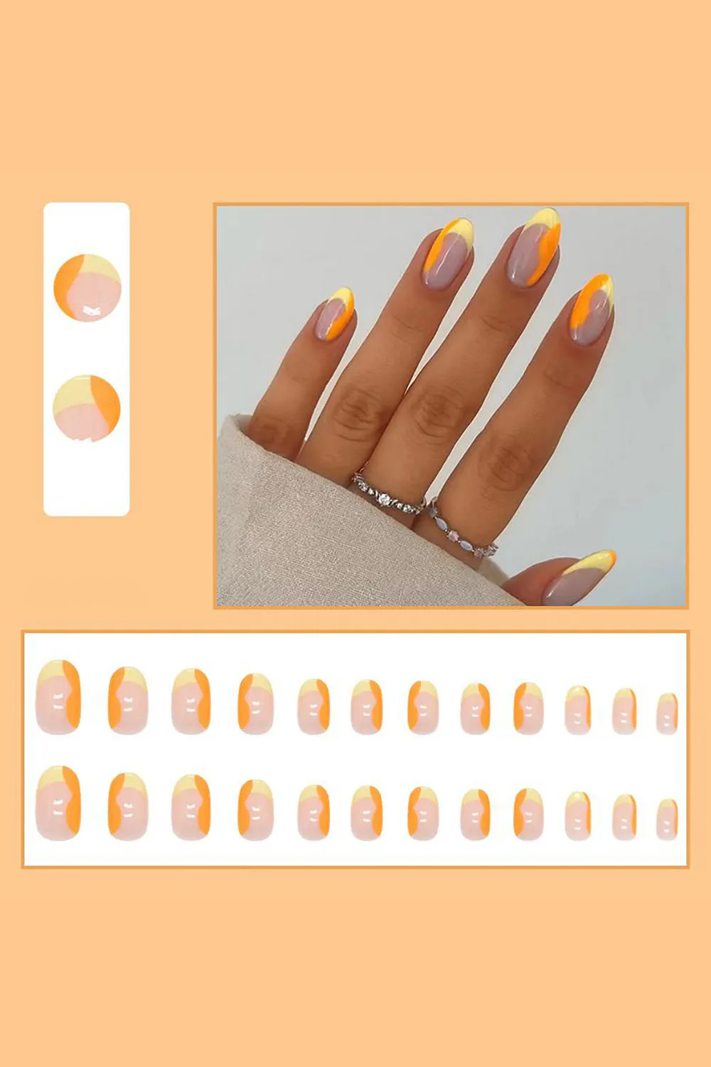24 Pcs Press On Nails Printed False Nail sold by Zapaka product image thumbnail 4