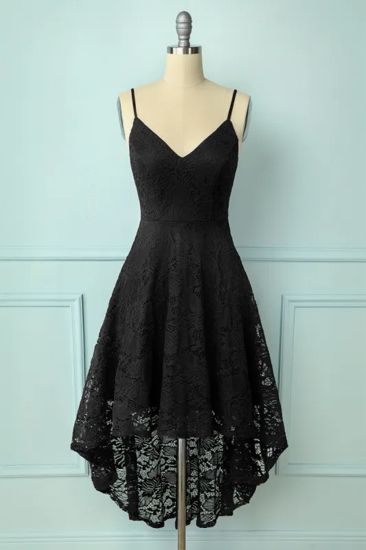 High Low Black Lace Dress sold by Zapaka