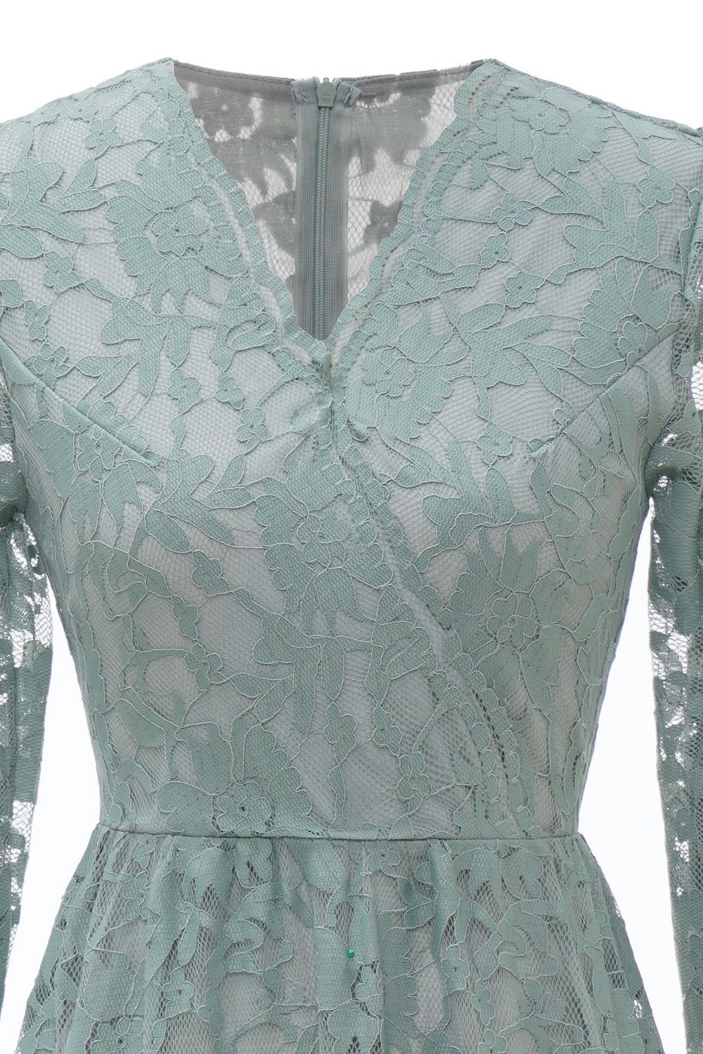 Sky Blue V-Neck Lace Dress sold by Zapaka product image thumbnail 4
