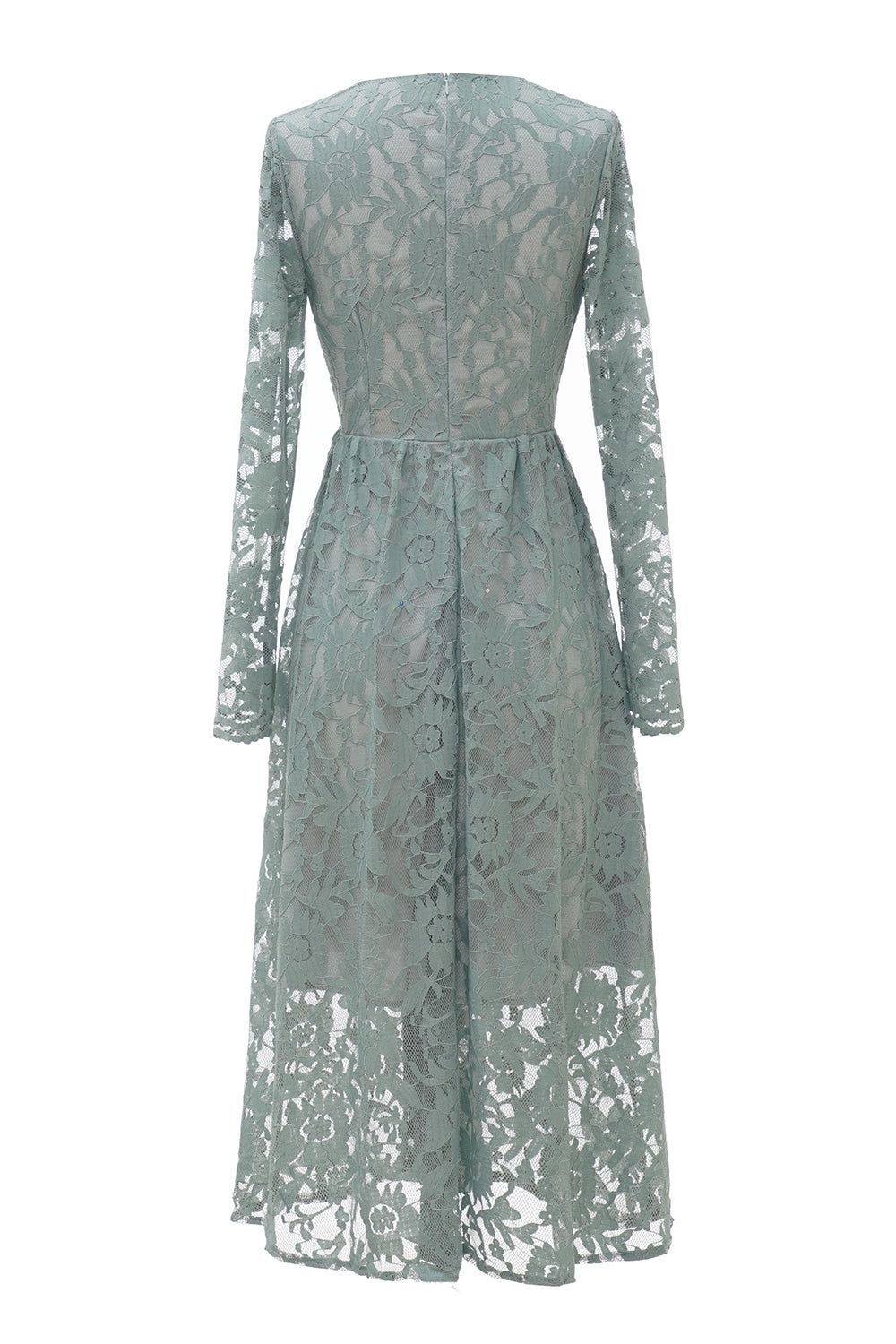 Sky Blue V-Neck Lace Dress sold by Zapaka product image thumbnail 2