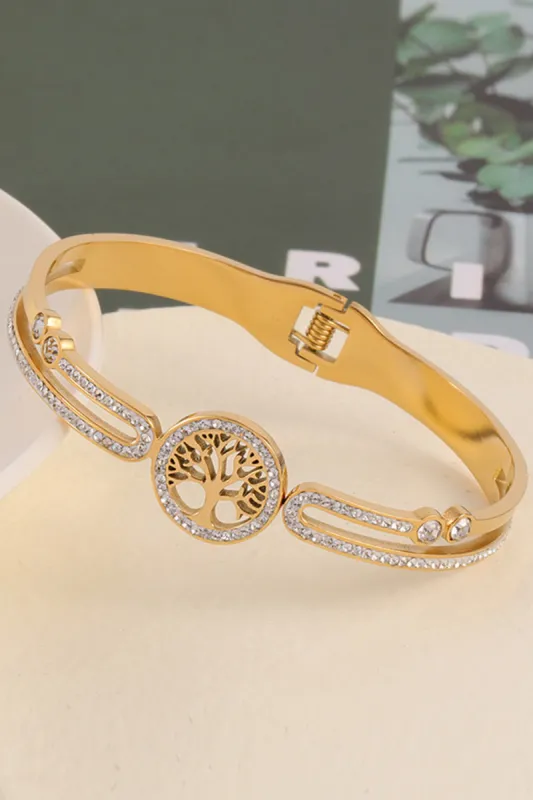 Fashion Stainless Steel Bracelet with Beading sold by Zapaka