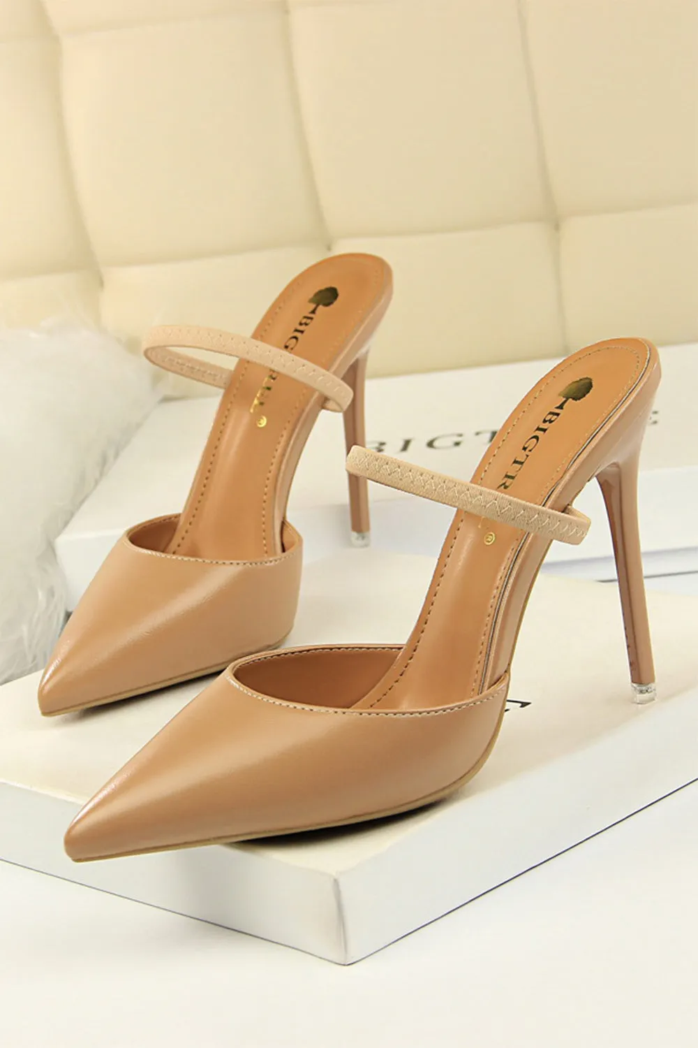 Apricot Stiletto Pointy Heels sold by Zapaka product image thumbnail 5