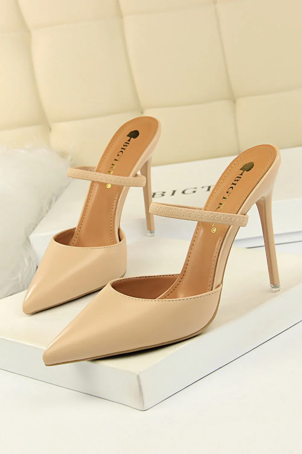 Apricot Stiletto Pointy Heels sold by Zapaka product image thumbnail 2