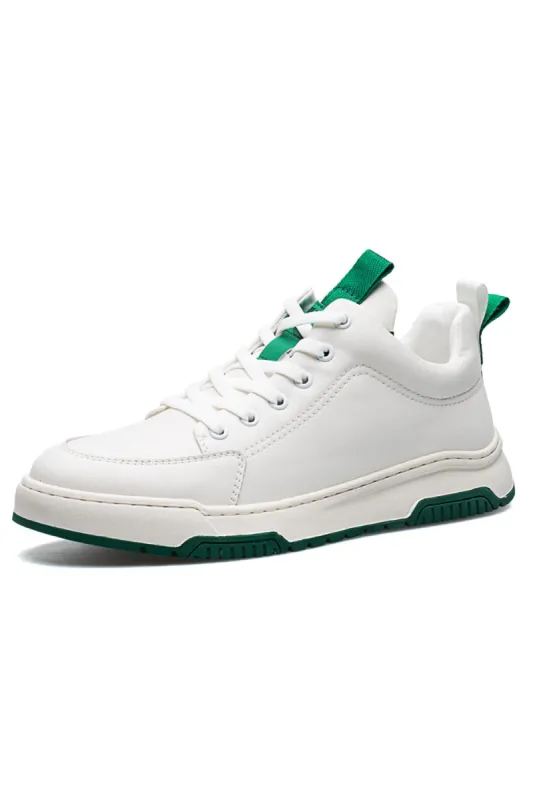 White Leather Fashion Slip-on Sports Shoes sold by Zapaka