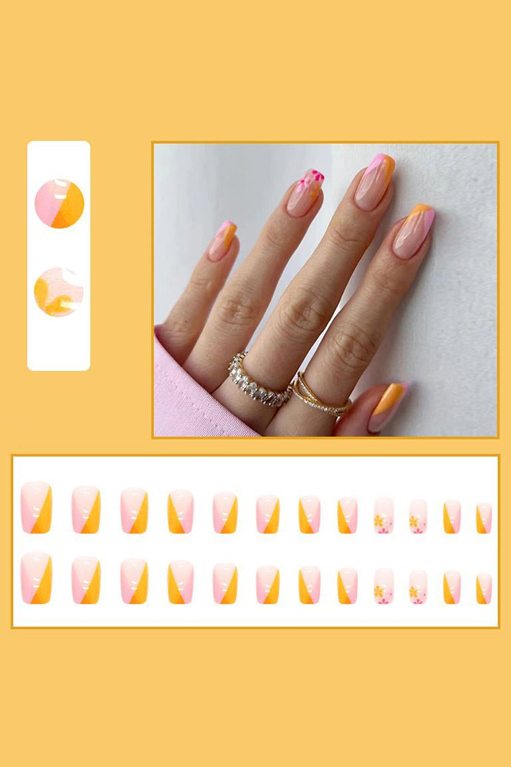 24 Pcs Colorful Press On Nails Short False Nail sold by Zapaka product image thumbnail 4