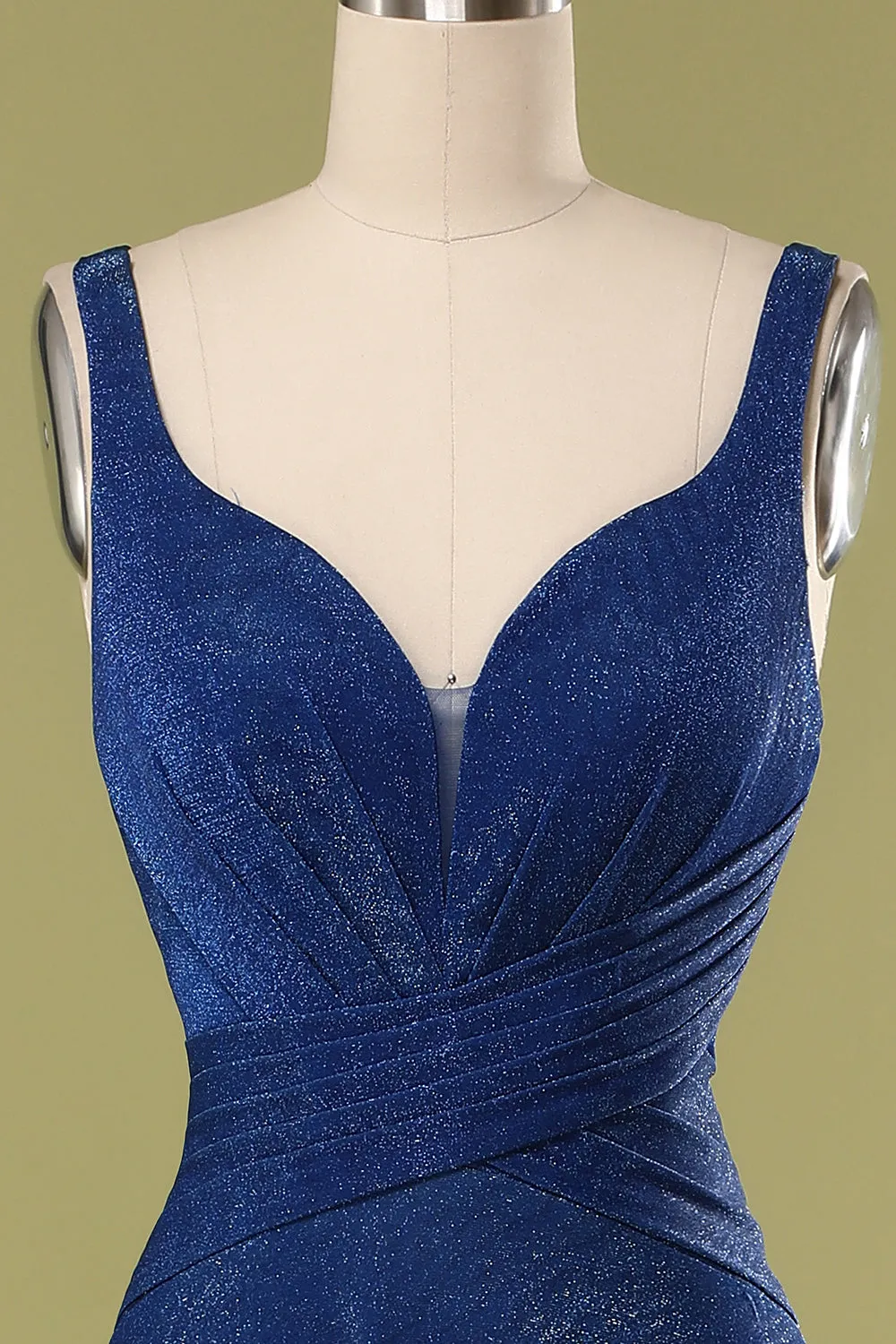 Glitter Royal Blue Long Prom Dress sold by Zapaka product image thumbnail 4