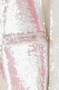 Sparkly White Fitted Sequins Prom Blazer For Women sold by Zapaka