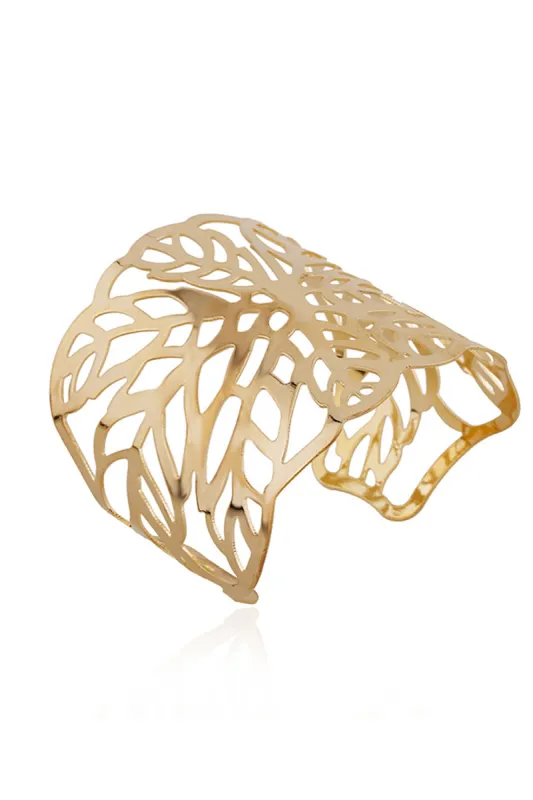 Hollow Out Golden Bracelet sold by Zapaka