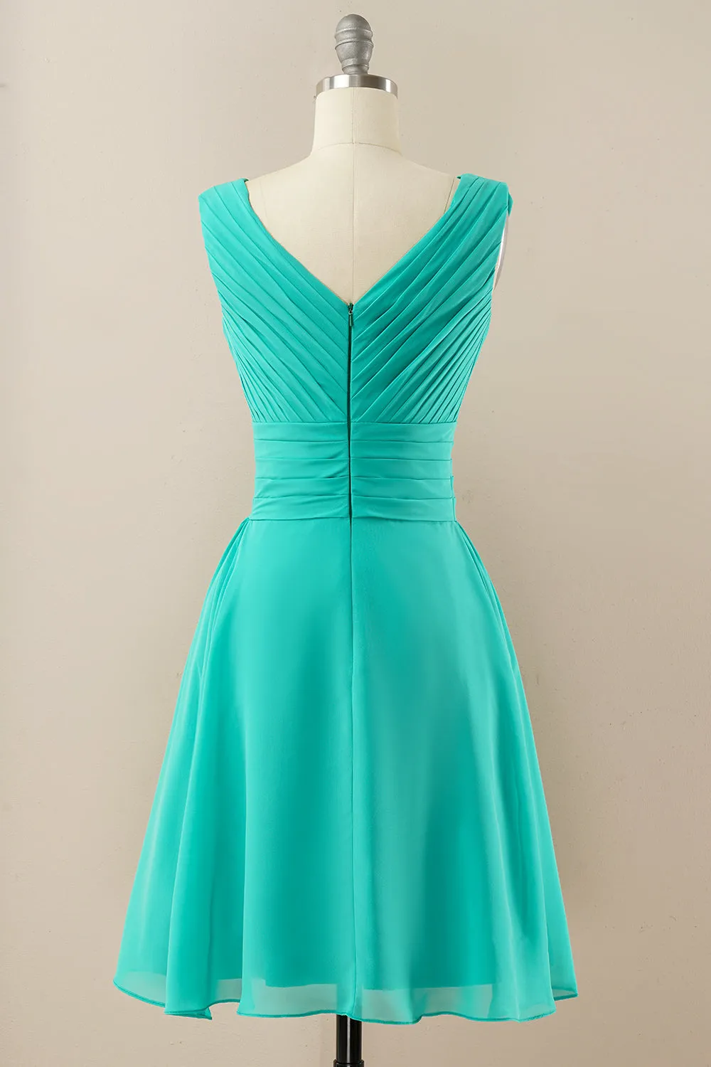 Green Chiffon Midi Bridesmaid Dress sold by Zapaka product image thumbnail 2