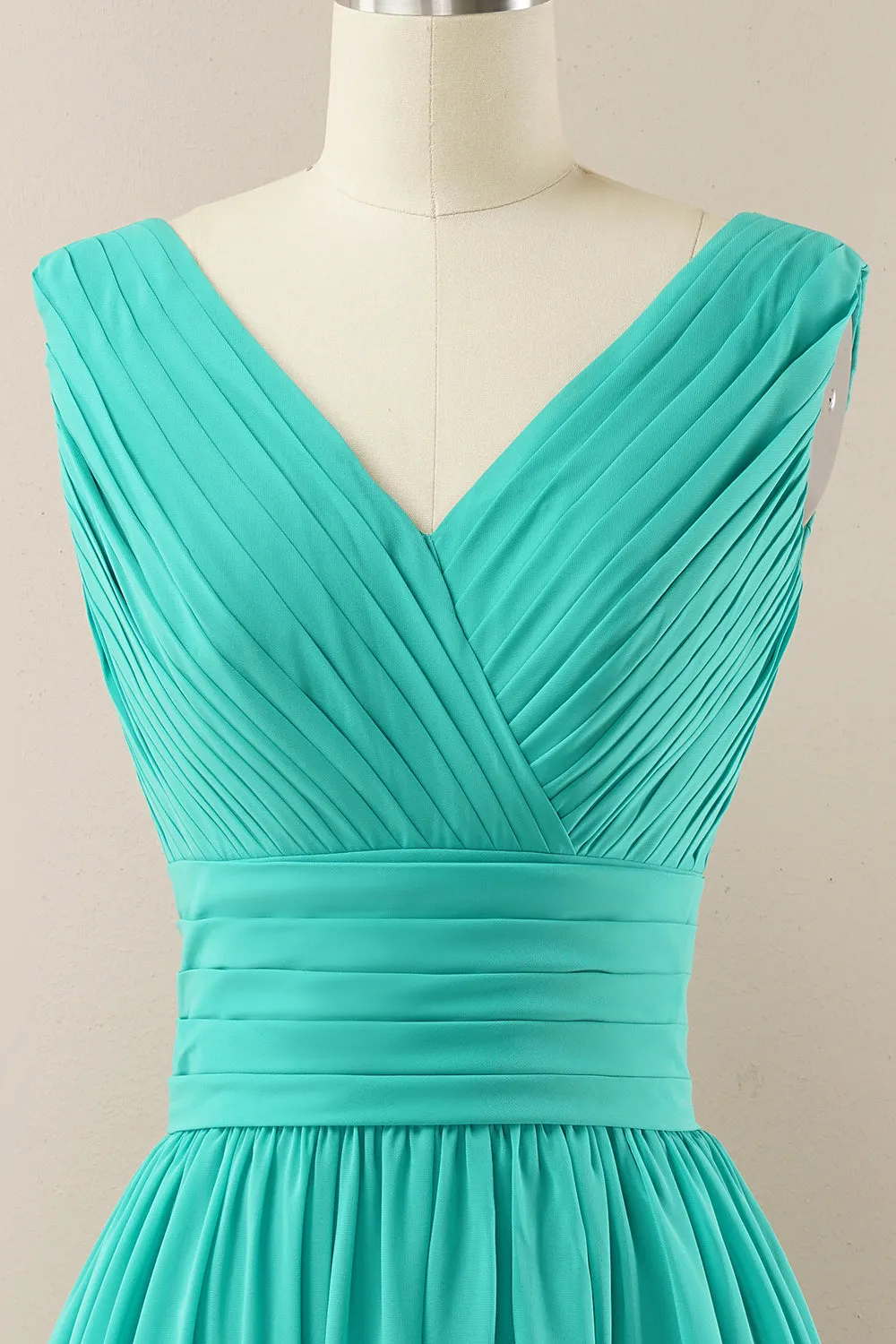 Green Chiffon Midi Bridesmaid Dress sold by Zapaka product image thumbnail 5