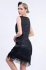 Black Sequins Gatsby Fringed Flapper Dress sold by Zapaka