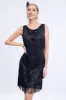 Black Sequins Gatsby Fringed Flapper Dress sold by Zapaka