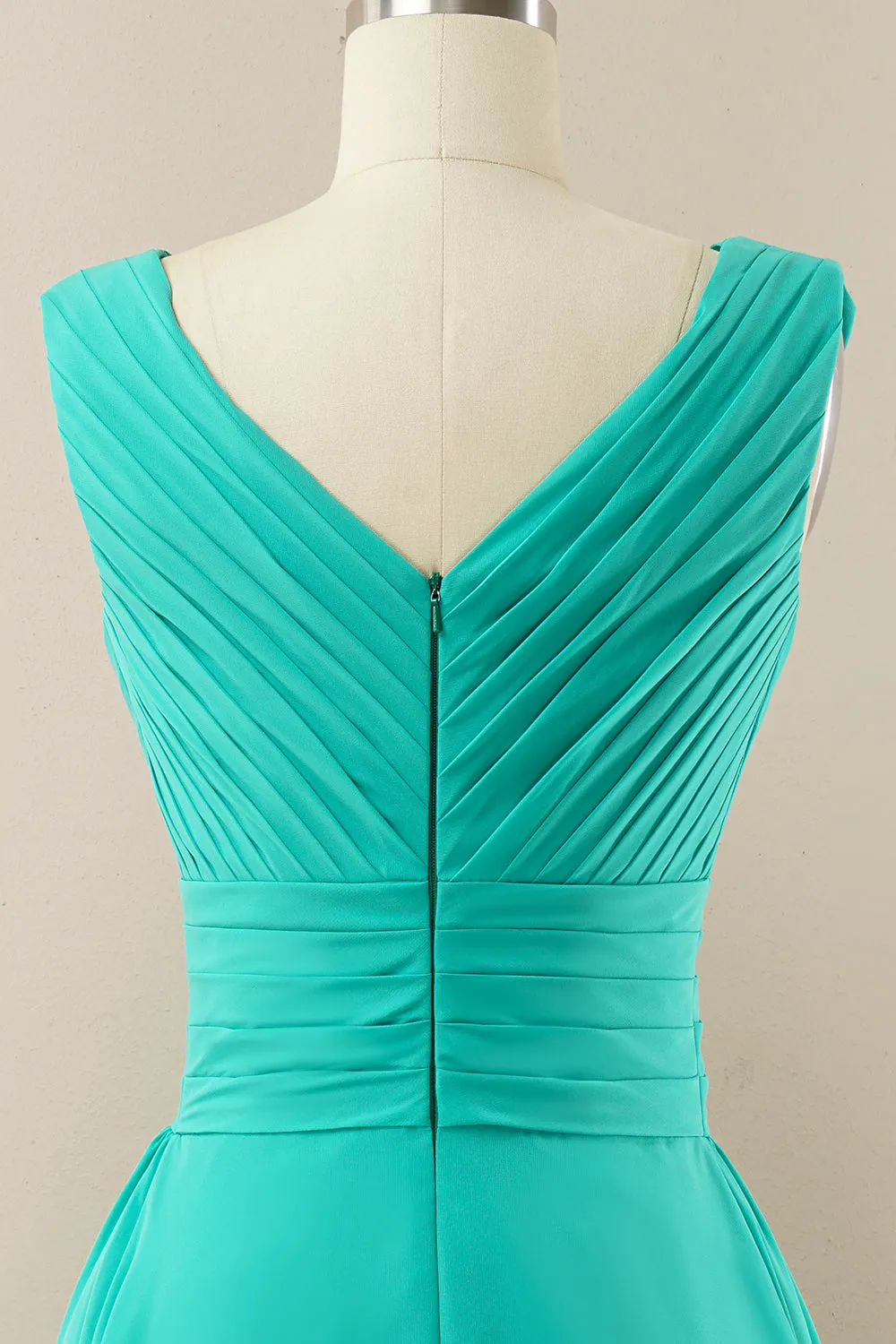 Green Chiffon Midi Bridesmaid Dress sold by Zapaka product image thumbnail 4