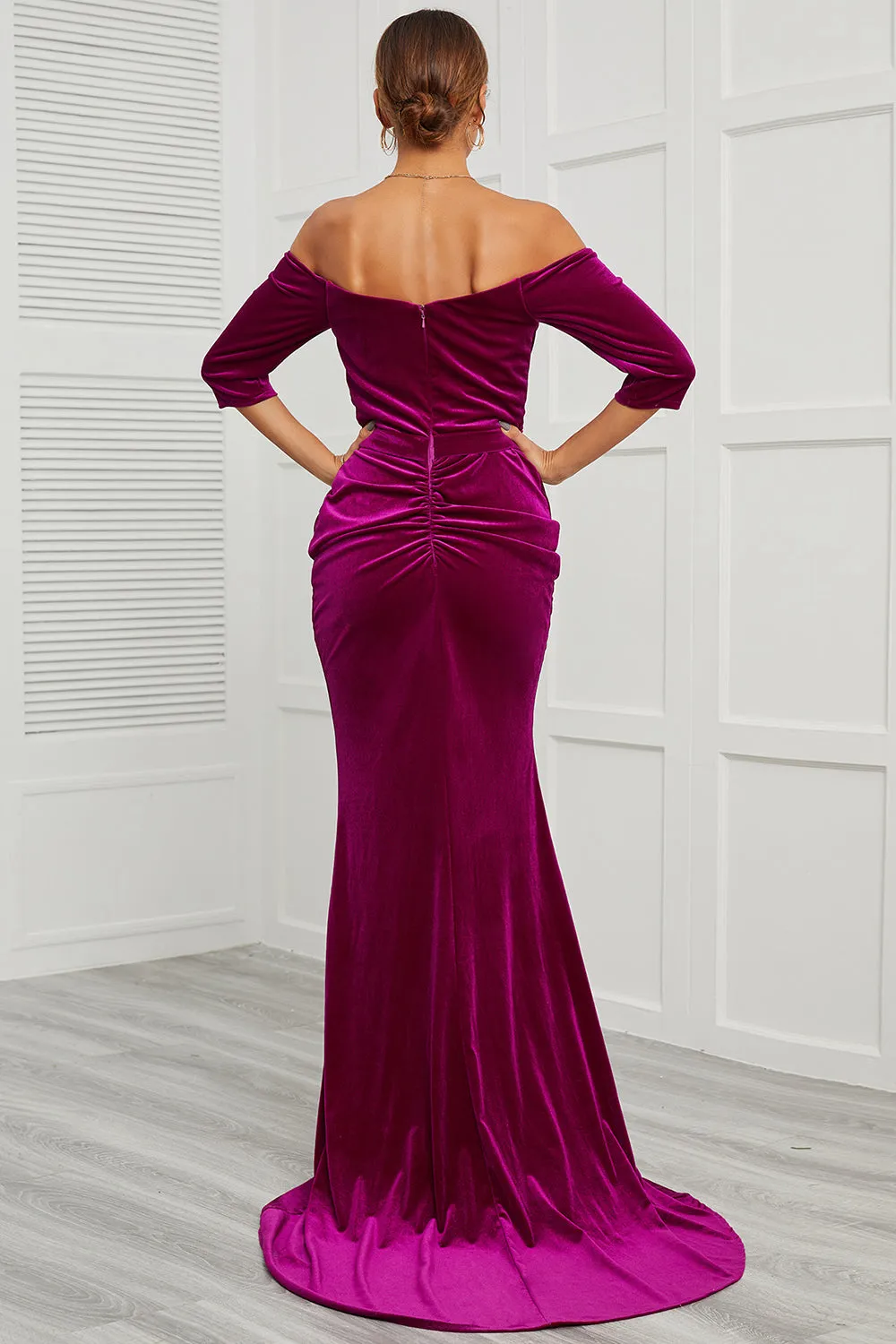 Mermaid Off the Shoulder Prom Dress with Split Front sold by Zapaka product image thumbnail 2