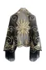 Black Golden Sequined 1920s Cape With Fringes sold by Zapaka