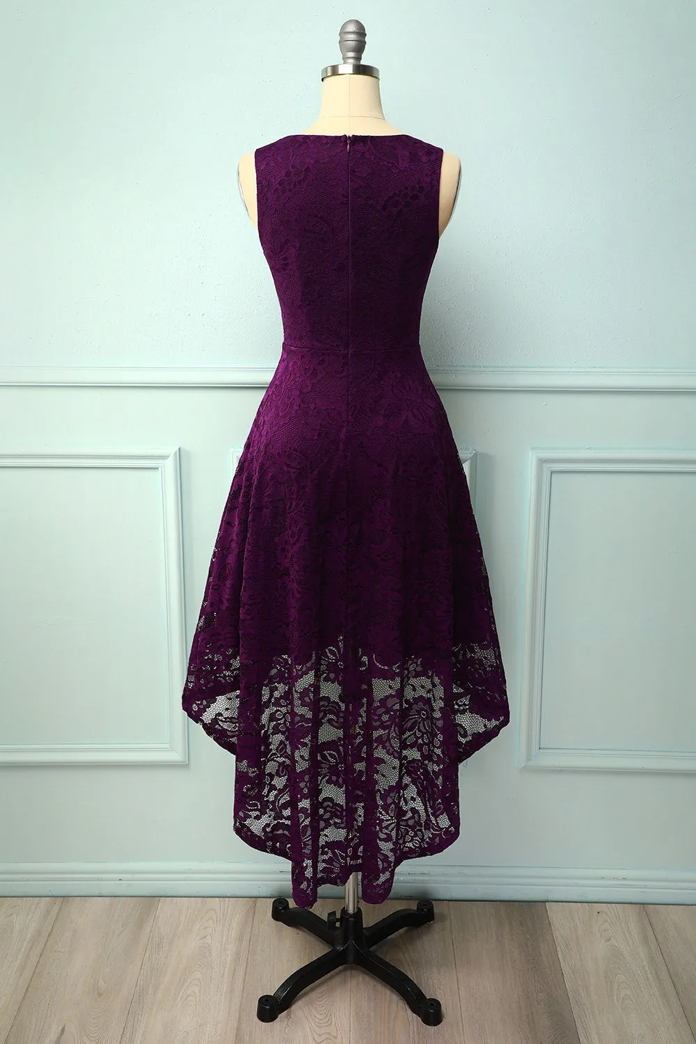 V-neck Lace Asymmetrical Dress sold by Zapaka product image thumbnail 2