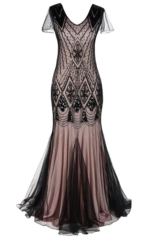 1920s Sequins Flapper Long Dress sold by Zapaka