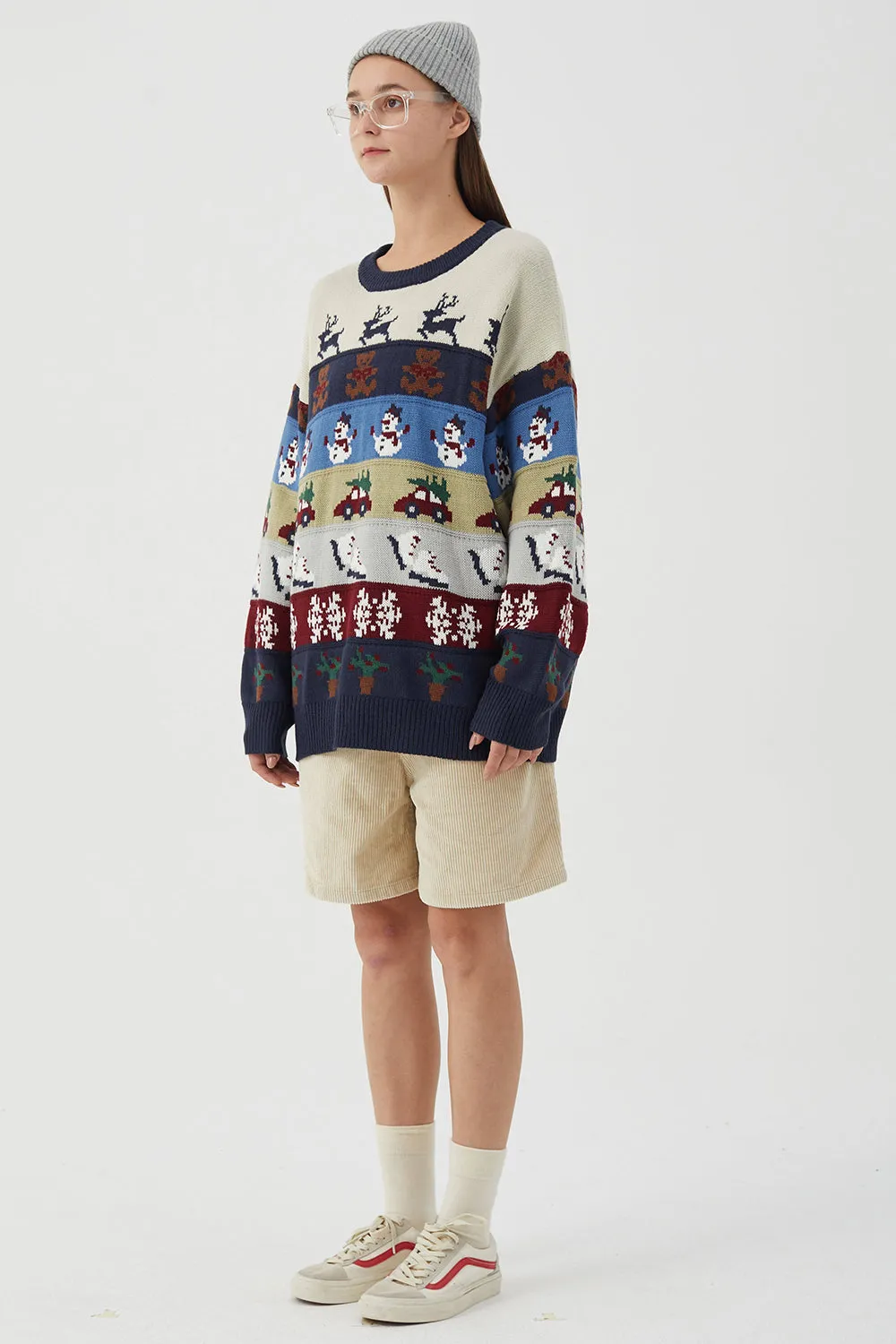 Retro Loose Christmas Element Sweater sold by Zapaka product image thumbnail 4