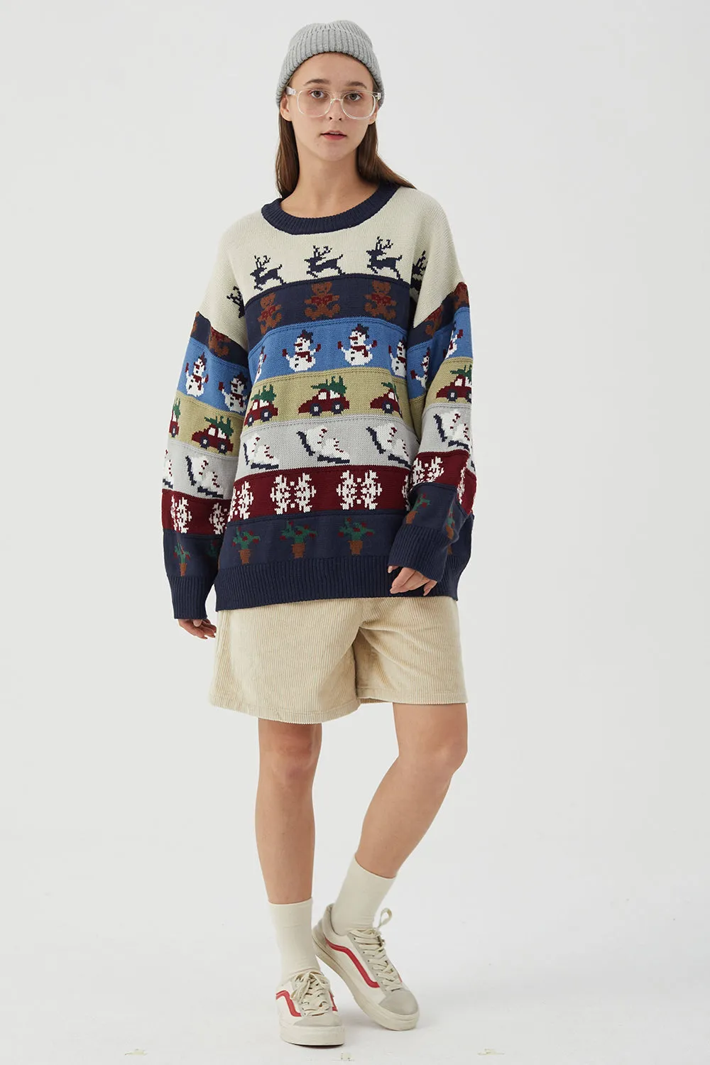 Retro Loose Christmas Element Sweater sold by Zapaka product image thumbnail 3