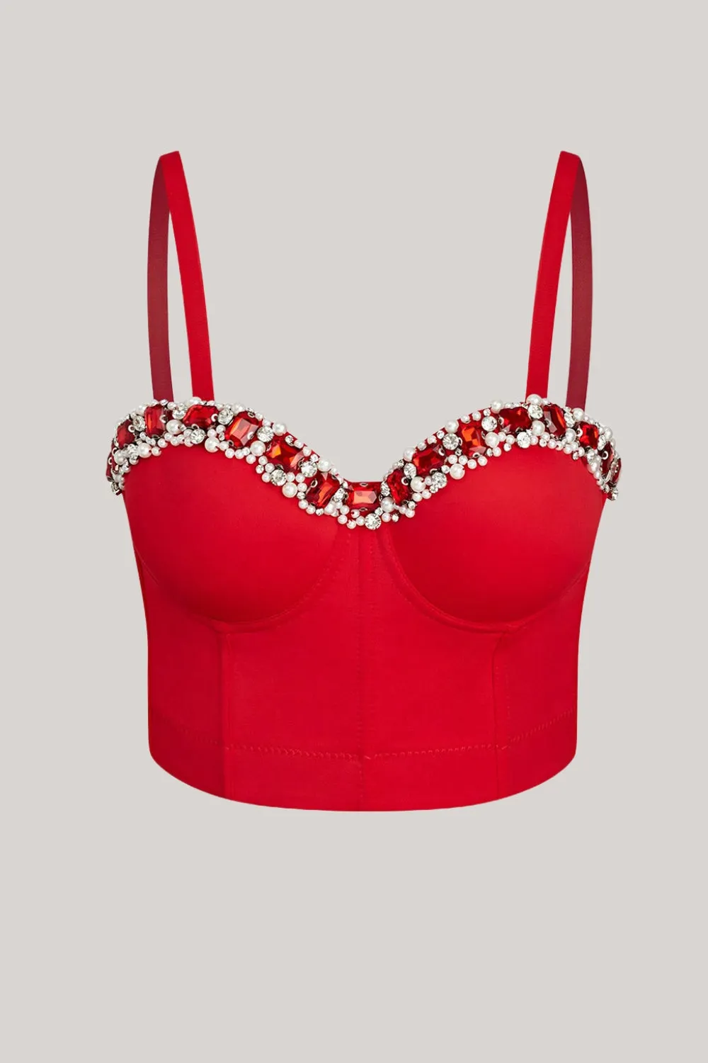 Sparkly Sexy Beaded Khaki Corset Top sold by Zapaka product image thumbnail 3