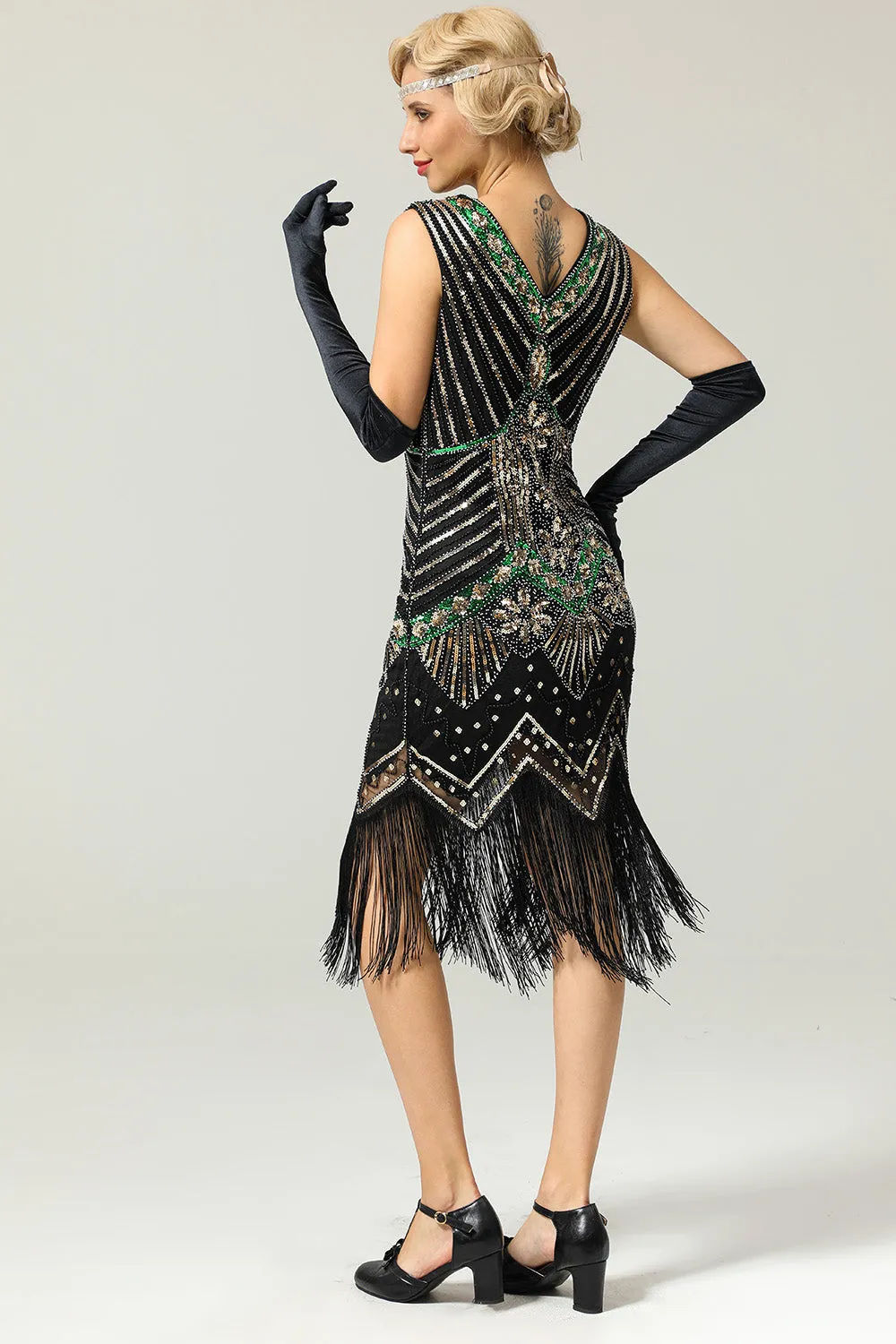 Glitter Fringe 1920s Flapper Dress sold by Zapaka product image thumbnail 2