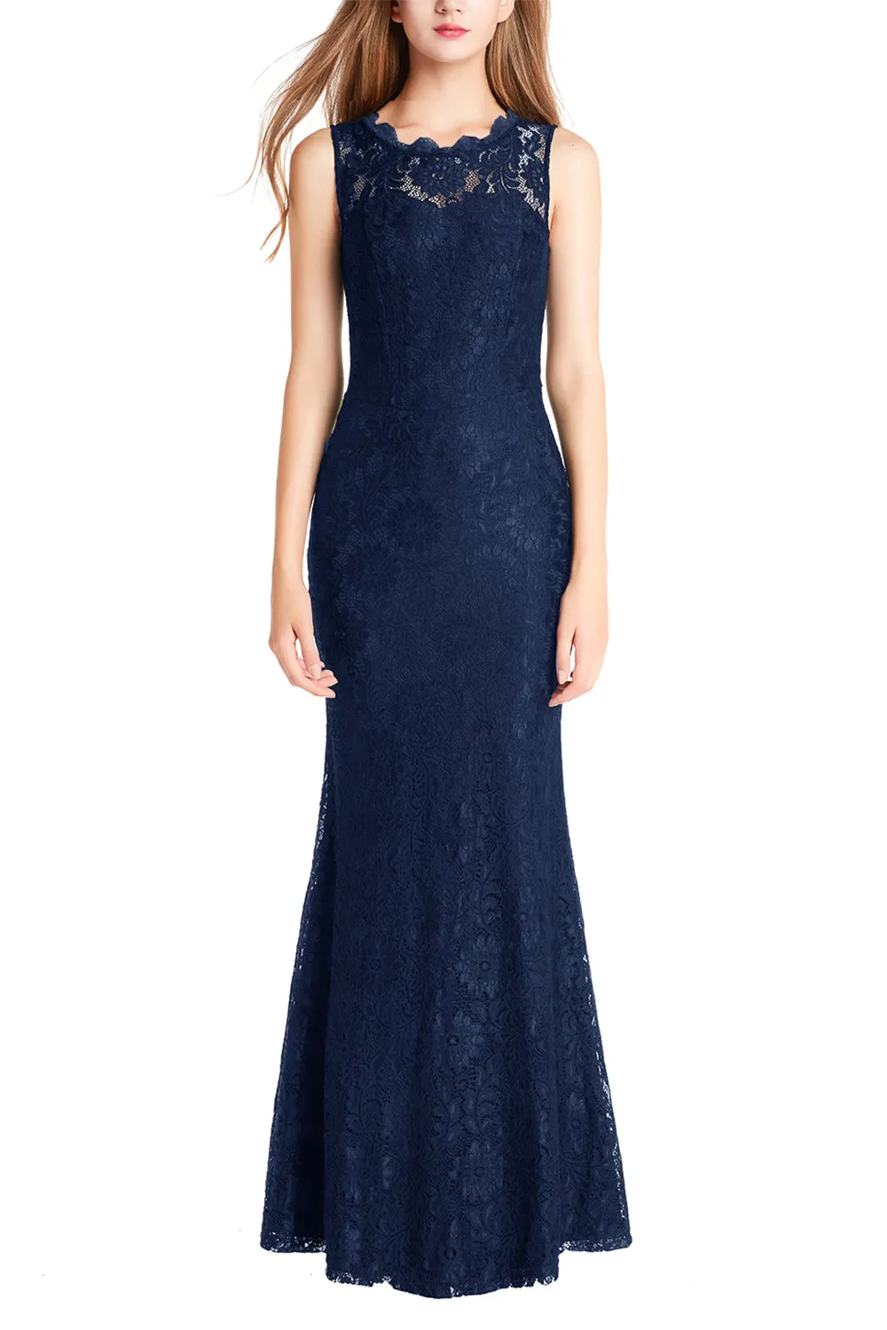 Black Mermaid Lace Long Prom Dress sold by Zapaka product image thumbnail 4