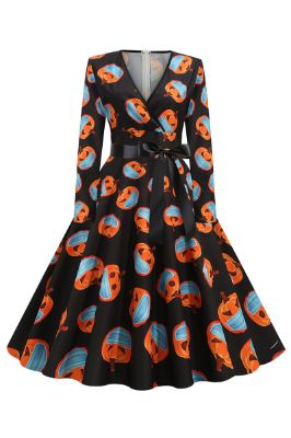 Black Halloween Vintage 1950s Dress sold by Zapaka