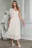 Elegant Apricot A-Line One Shoulder Corset Party Dress sold by Zapaka