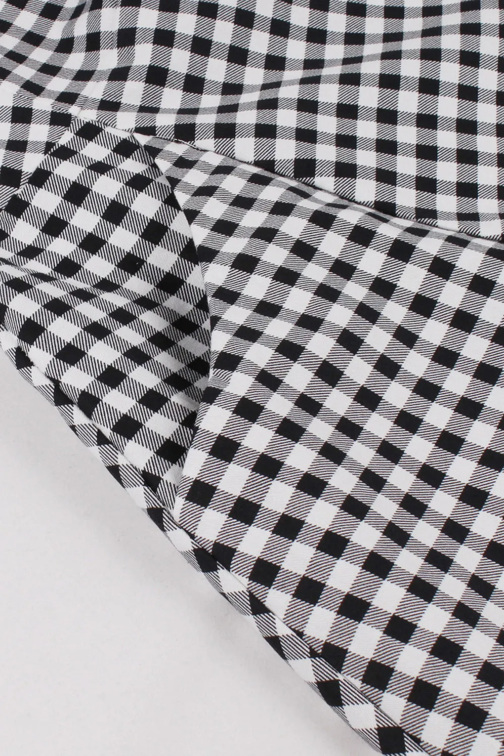 Plaid Black Vintage Dress with Sleeves sold by Zapaka product image thumbnail 4