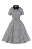 Plaid Black Vintage Dress with Sleeves sold by Zapaka