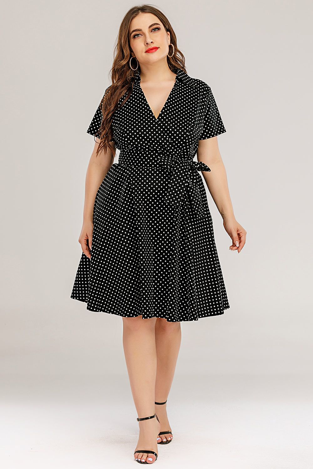 Plus Size V Neck Swing Dress sold by Zapaka product image thumbnail 5