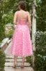 Pink Tulle A-line Midi Prom Dress with Hearts sold by Zapaka