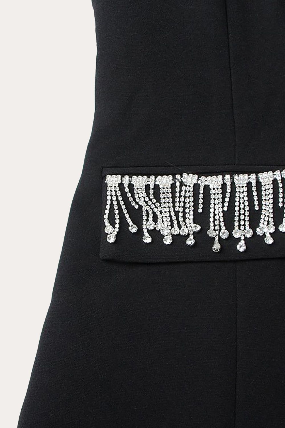 Black Fringed Double Breasted Women Prom Blazer sold by Zapaka product image thumbnail 3