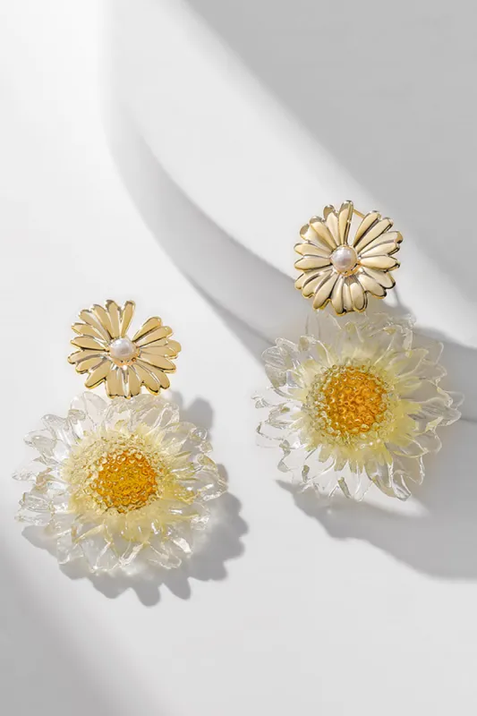 Simple Daisy Spring Summer Earrings sold by Zapaka