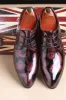 Brown Jacquard Men's Leather Party Shoes sold by Zapaka