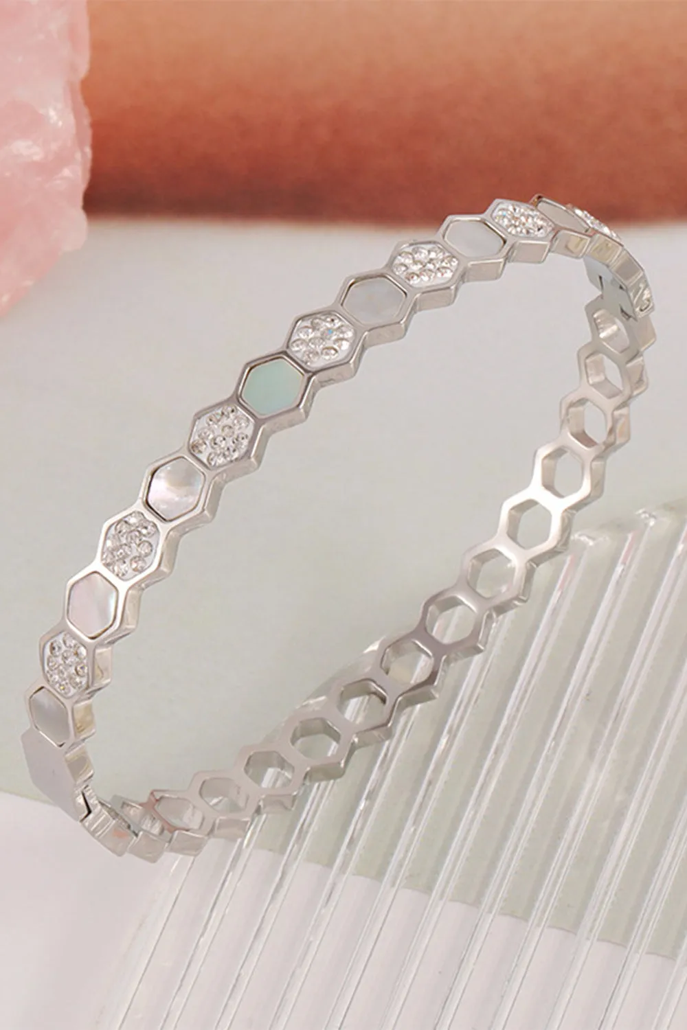 Gold Plated Titanium Stainless Steel Bracelet sold by Zapaka product image thumbnail 3