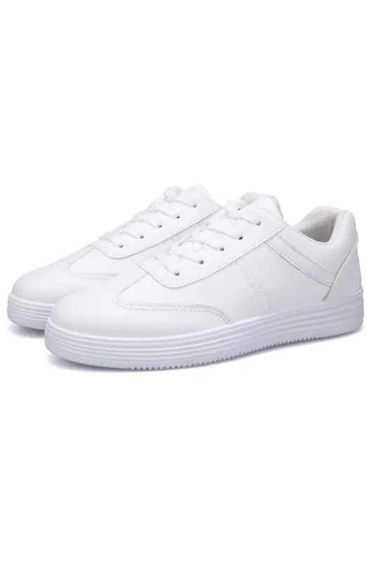 White Lace-Up Casual Shoes For Men sold by Zapaka