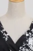 Black V Neck Print Sleeveless 1950s Dress sold by Zapaka
