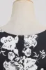 Black V Neck Print Sleeveless 1950s Dress sold by Zapaka