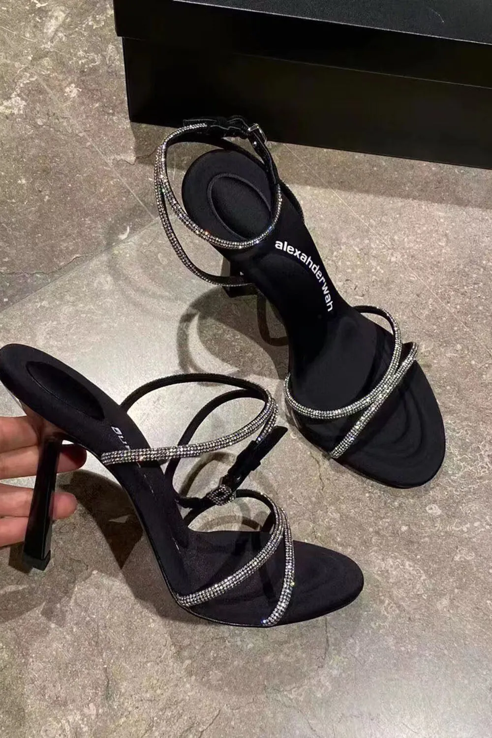 Rhinestone Cross Strap Sexy Stiletto High Heels sold by Zapaka product image thumbnail 3