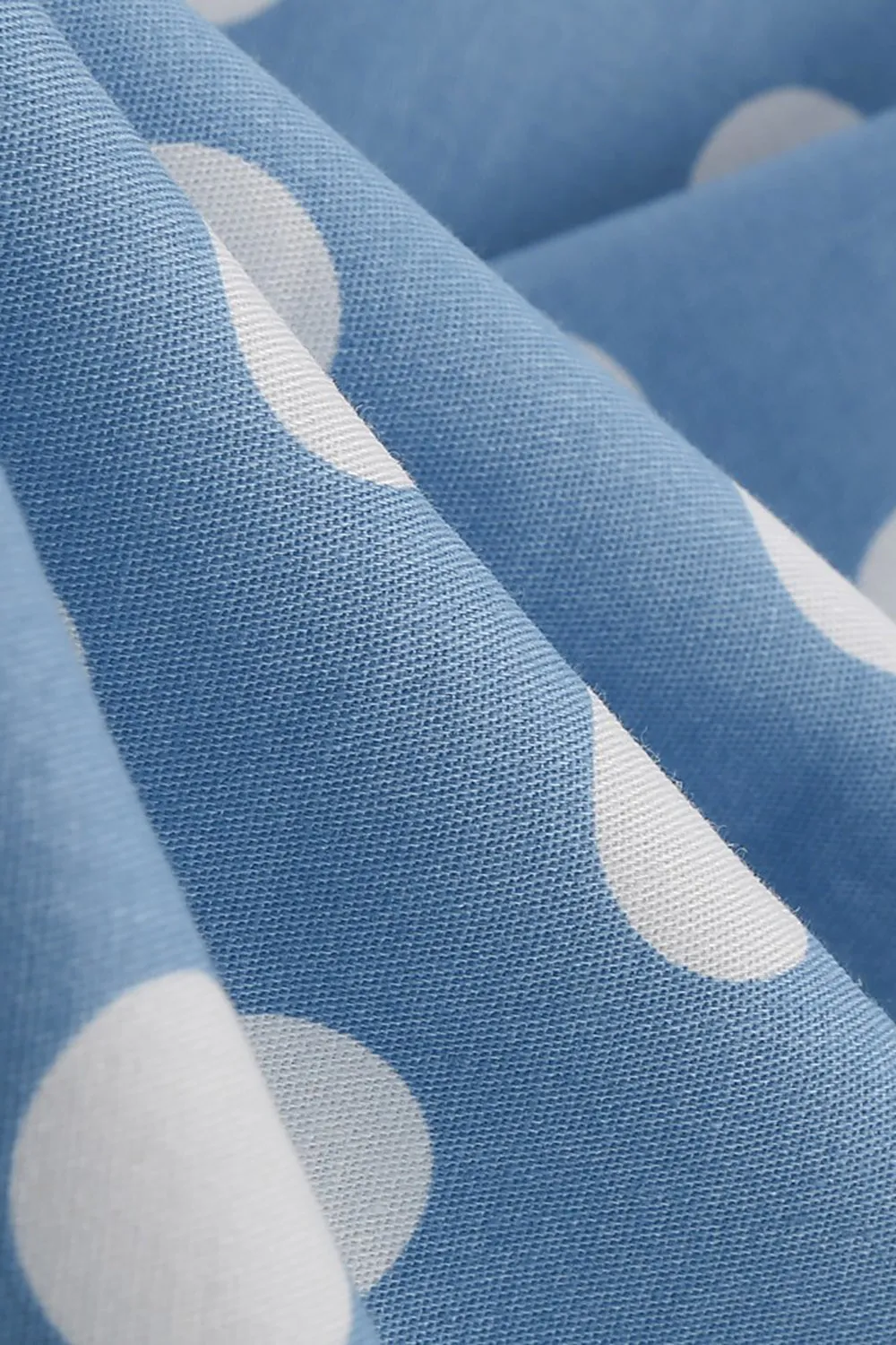 Hepburn Style Polka Dots Blue 1950s Dress sold by Zapaka product image thumbnail 4