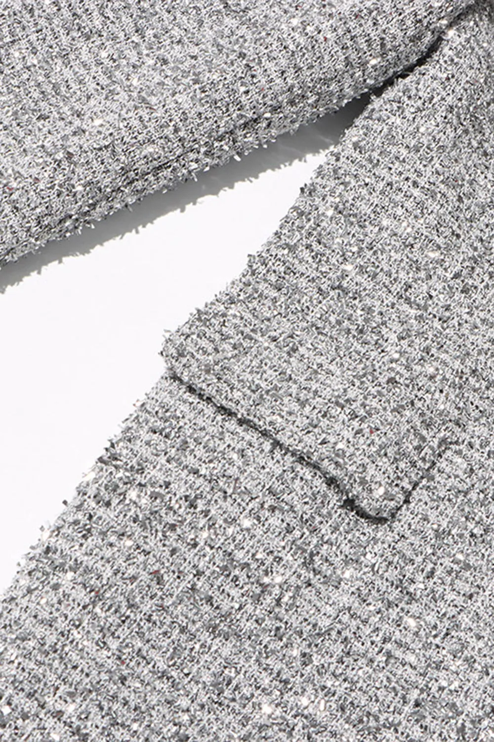 Silver Black Peak Lapel Slim Fit Women Blazer sold by Zapaka product image thumbnail 3