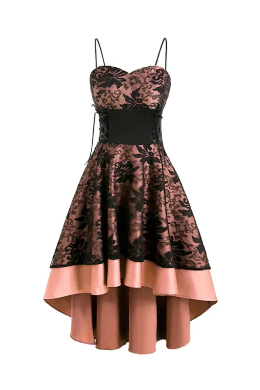 Blush Lace High-low Halloween Dress sold by Zapaka