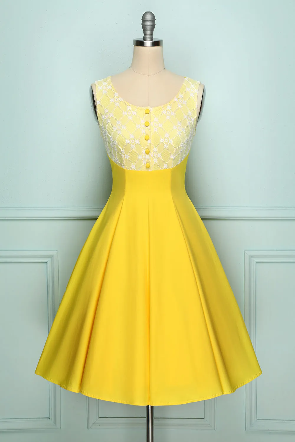 Yellow Button Up Dress sold by Zapaka