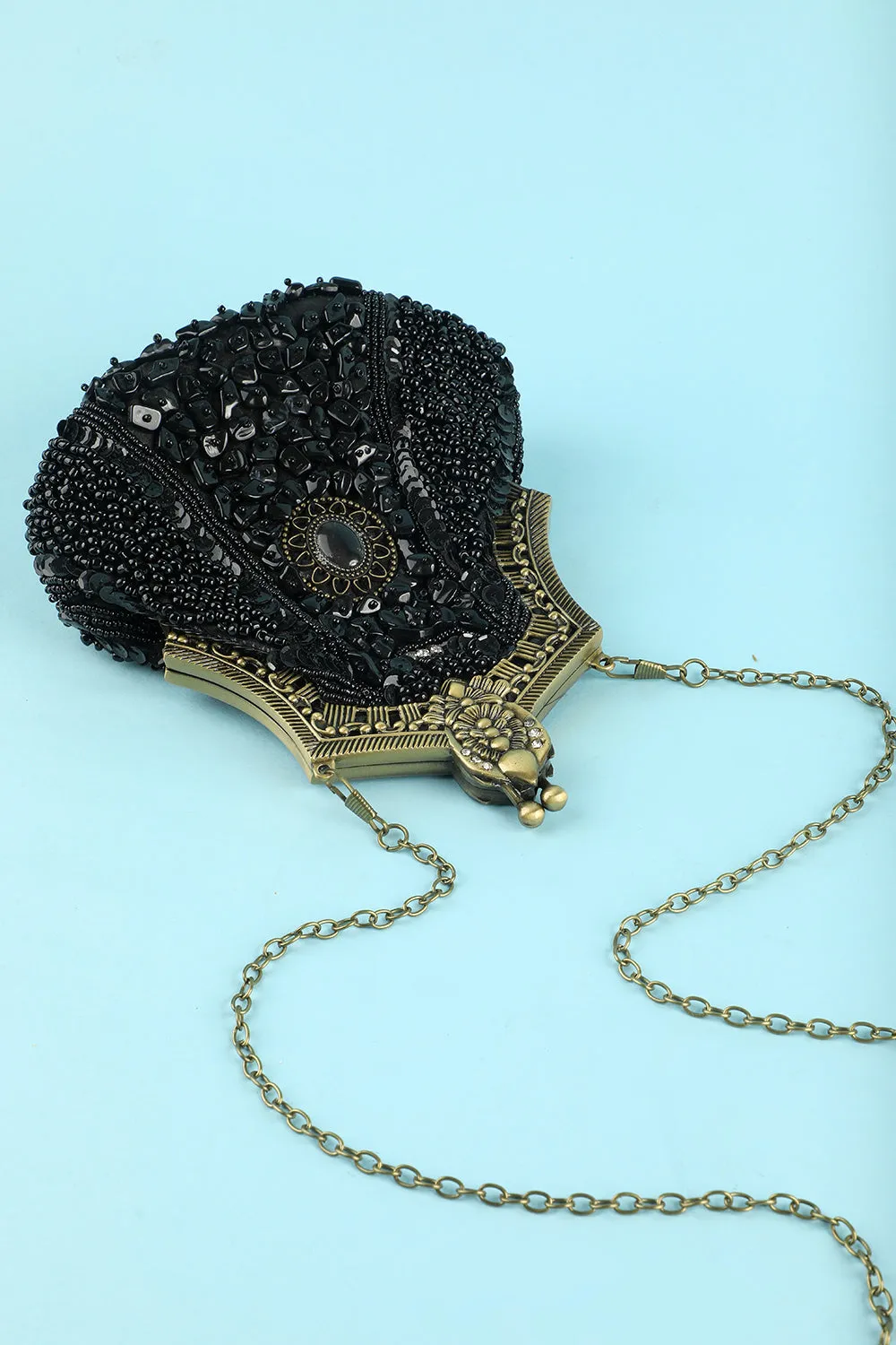 Black Vintage Evening Bag sold by Zapaka product image thumbnail 3