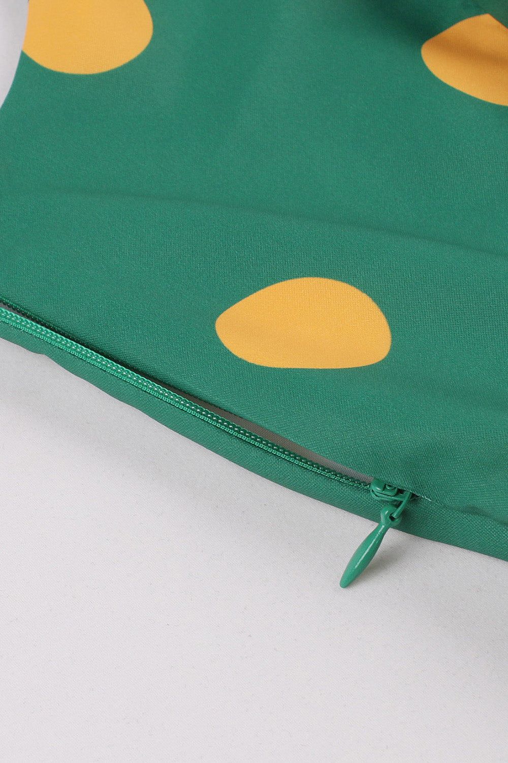 Green Polka Dots Straps Sleeveless 1950s Dress sold by Zapaka product image thumbnail 5