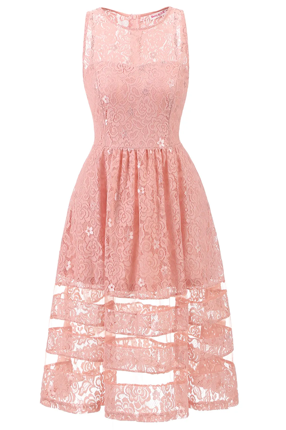 Grey Lace Bridesmaid Party Dress sold by Zapaka product image thumbnail 4